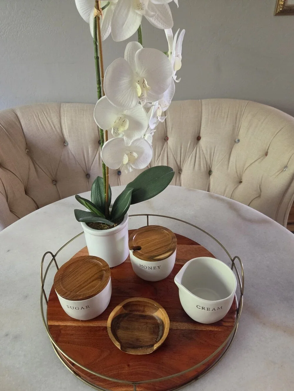 Hearth & Hand Magnolia Stoneware 4pc Set - Sugar, Honey Cream, and Spoon Rest